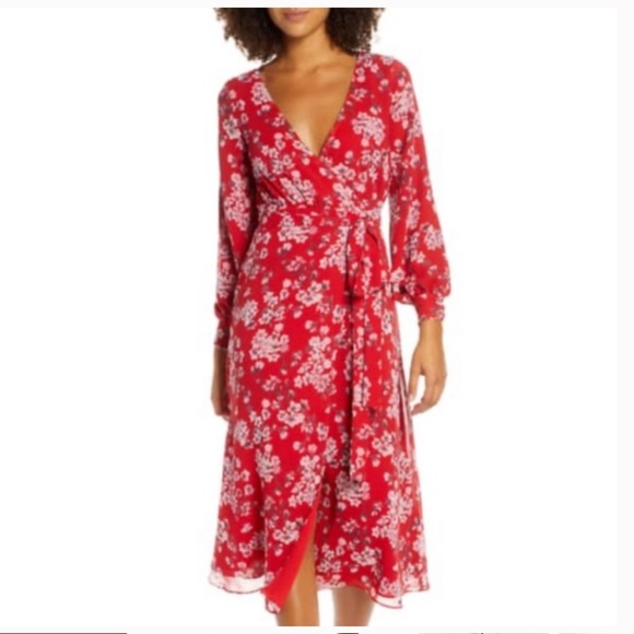 NWT Fame & Partners Evelyn floral wrap dress - Picture 1 of 13